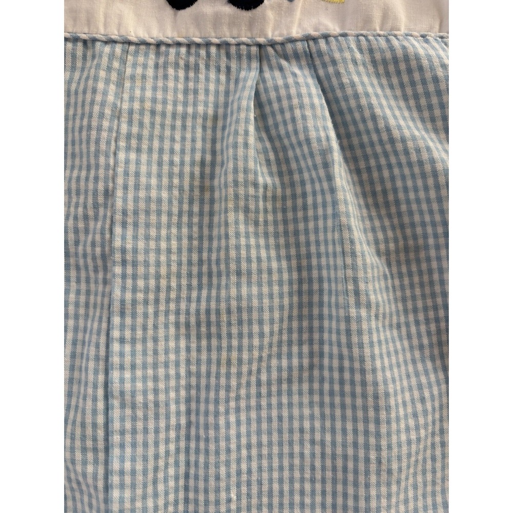 Vintage Baby Boy One Piece Romper Sz 24 Months Blue Checkered Tow Truck Car - Picture 2 of 6
